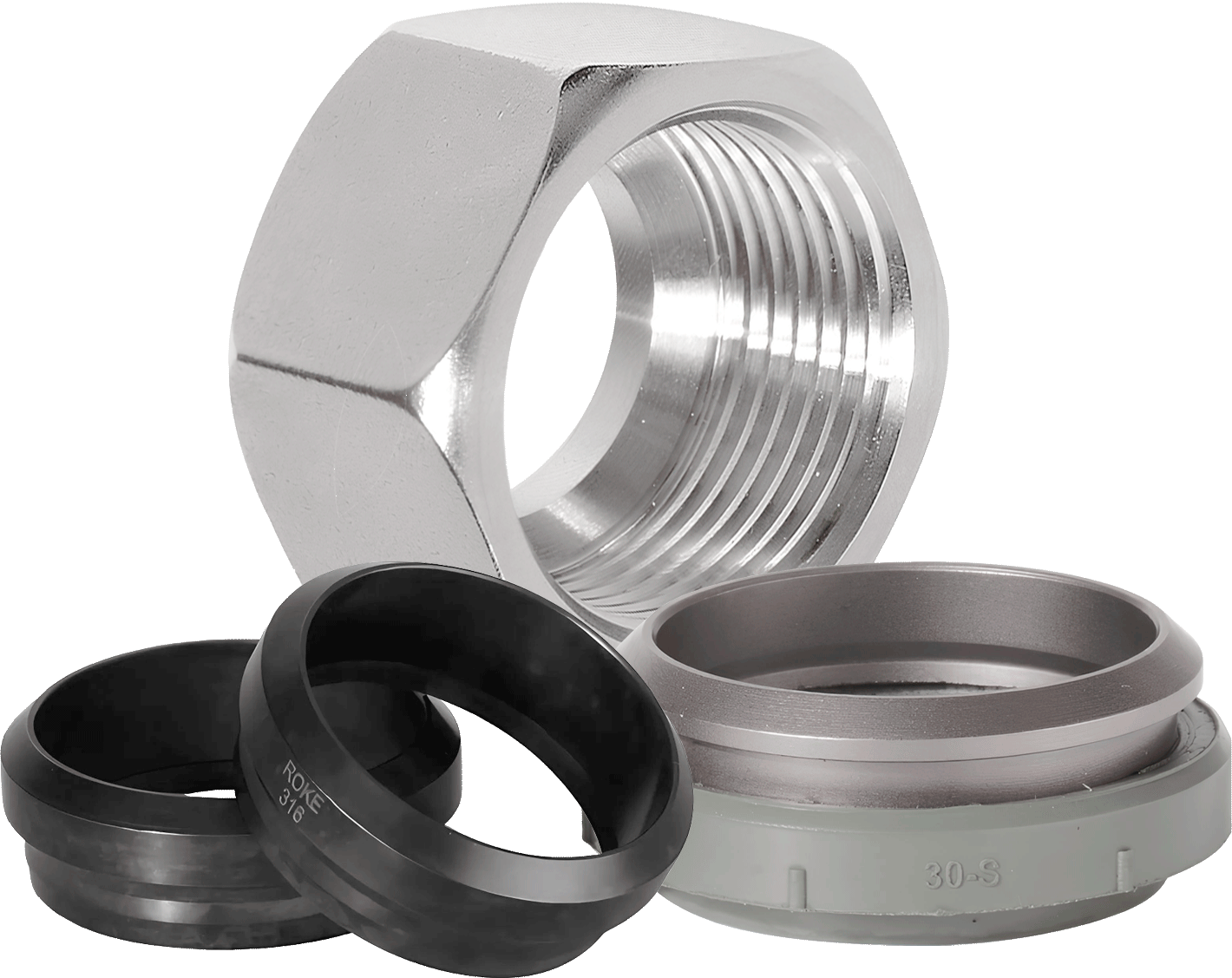 Врезные кольца и гайки