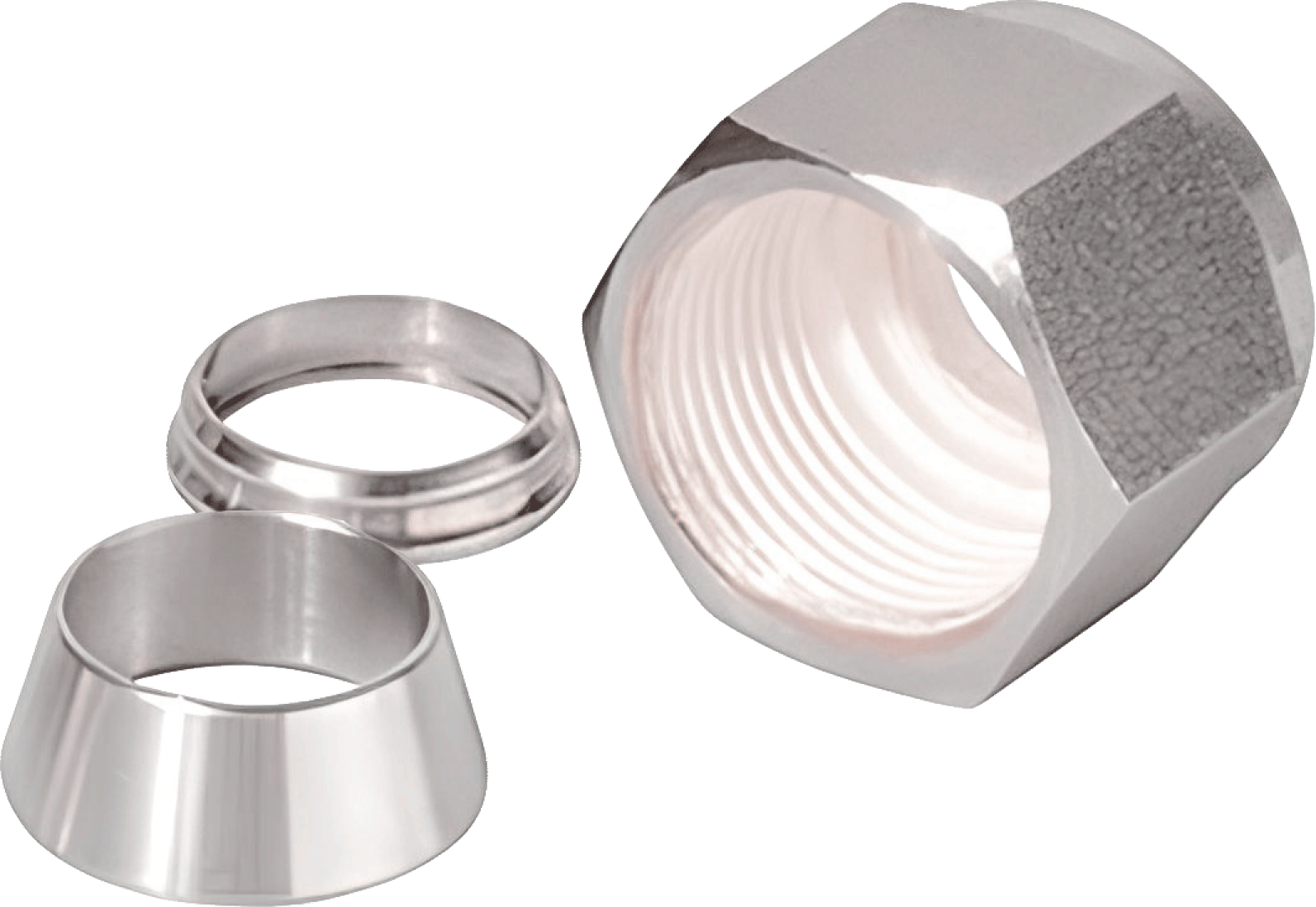 Комплект обжимных колец и гайки