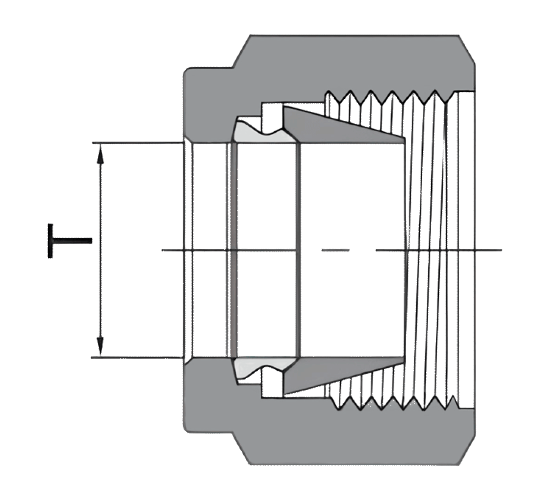 Комплект обжимных колец и гайки